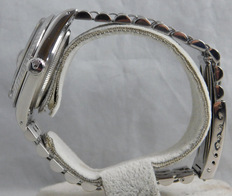 Dark Gray Rolex Datejust 16030 Stainless Steel Black Dial Vintage 1987 Mens Watch....36mm