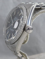 Light Slate Gray Rolex Datejust 16030 Stainless Steel Black Dial Vintage 1987 Mens Watch....36mm