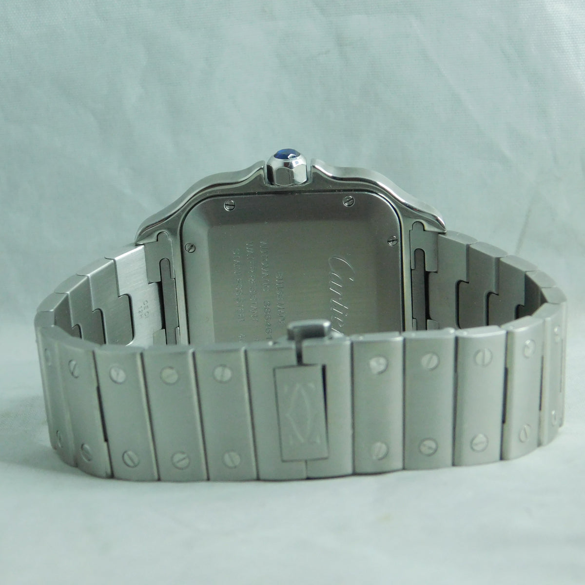 Dark Gray Cartier Santos Stainless Steel Date 4072  WSSA0018 Automatic Mens Watch....37mm