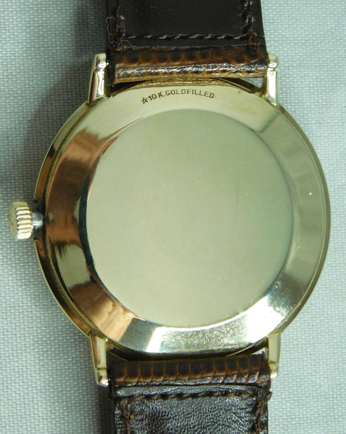 Dark Gray Girard-Perregaux Sea Hawk 10k GF Vintage 1950's Manual Wind Mens Watch....34mm