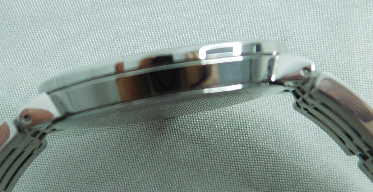 Gray Movado Esperanza Black Dial Stainless Steel Mens Watch 39mm
