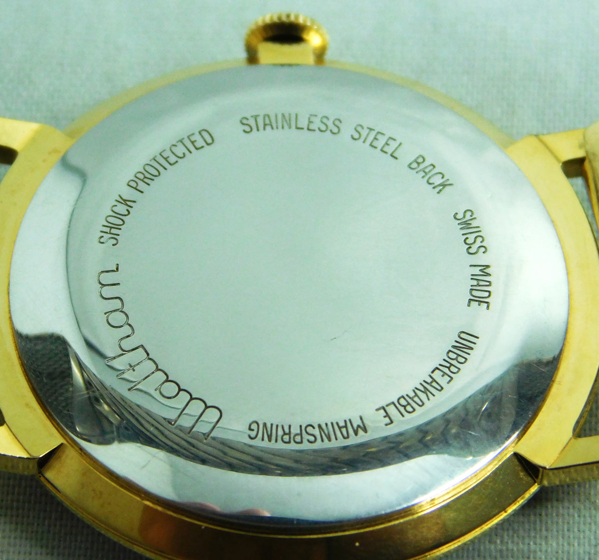 Gray Waltham Ultra-Slim 7mm Thick Swiss Manual Wind Vintage 1960's Mens Watch  33mm