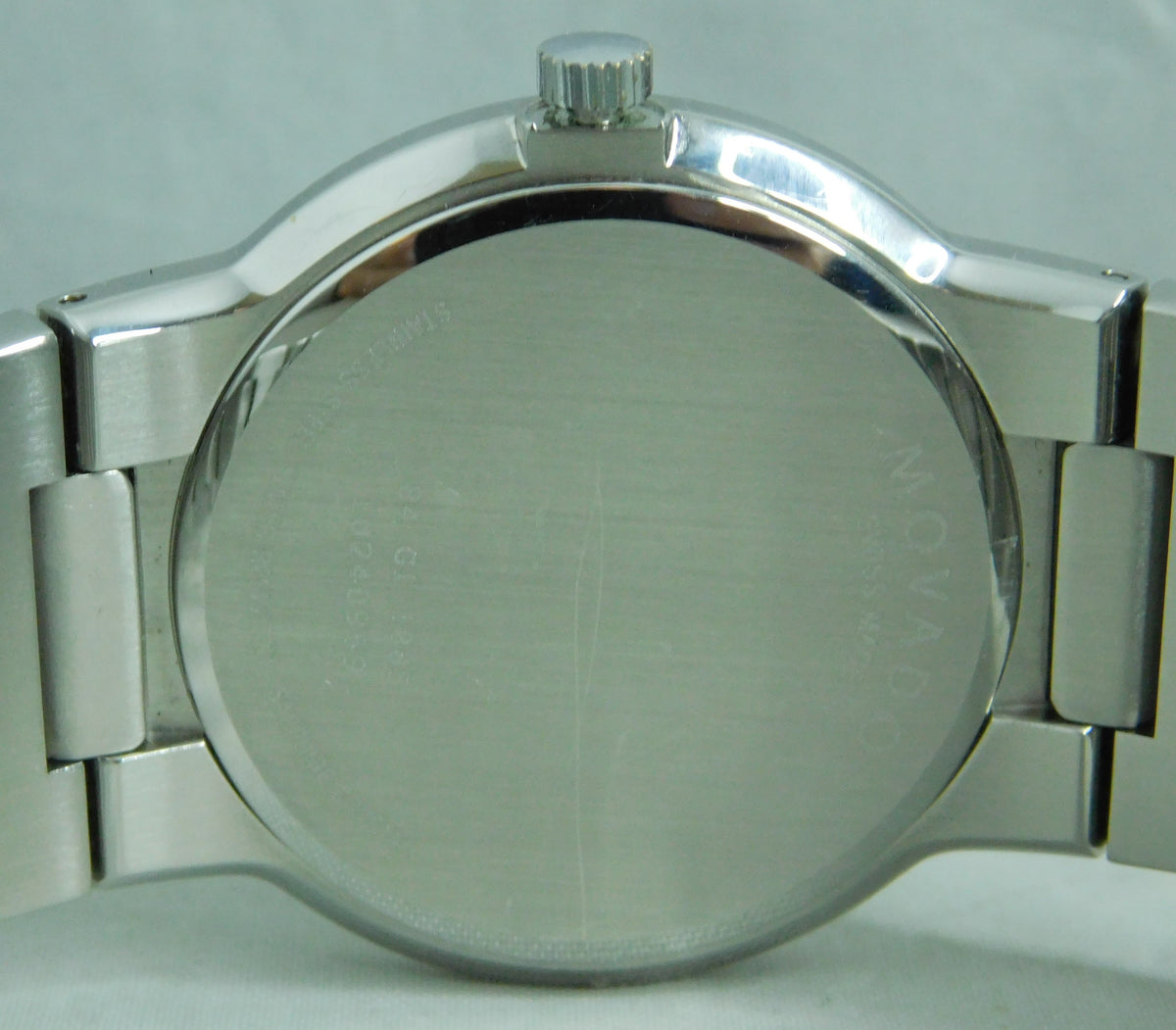 Light Slate Gray Movado Safiro Stainless Steel Black Dial 84G11885 Circa 2010's Mens Watch   38mm