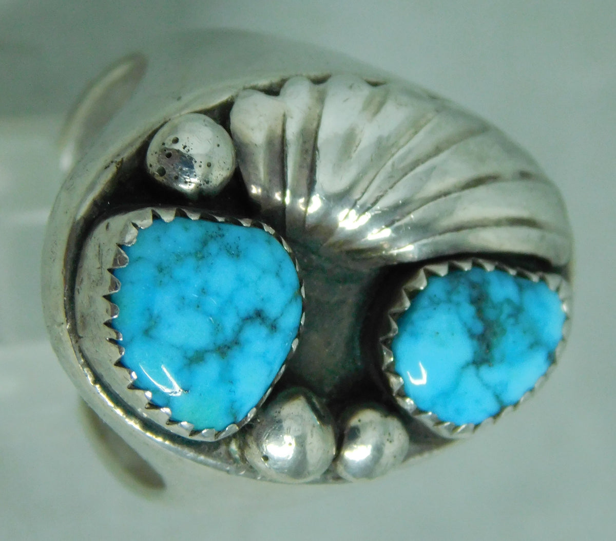 Dark Gray Navajo 925 Sterling Silver 22 Grams Mens Turquoise Ring Size 10