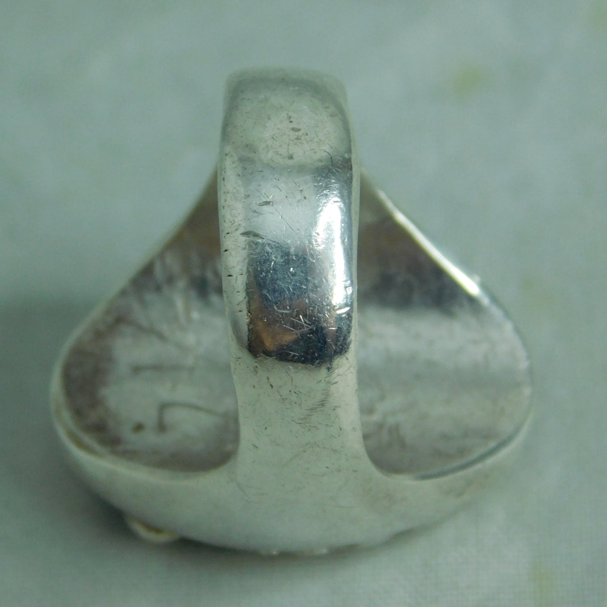 Dark Sea Green Navajo 925 Sterling Silver 22 Grams Mens Turquoise Ring Size 10