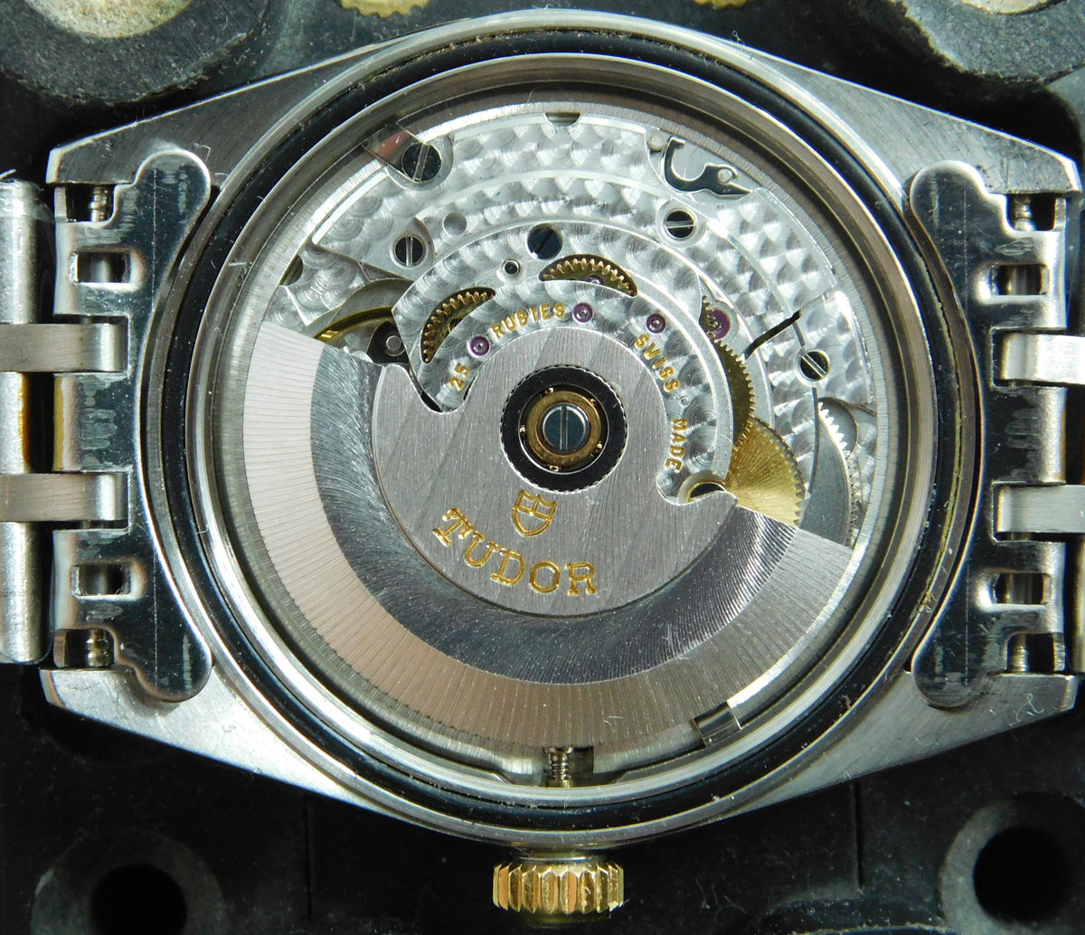 Black Rolex Tudor Prince Date 74033 White Roman Dial 2-Tone Circa 2000 Mens Watch  34mm