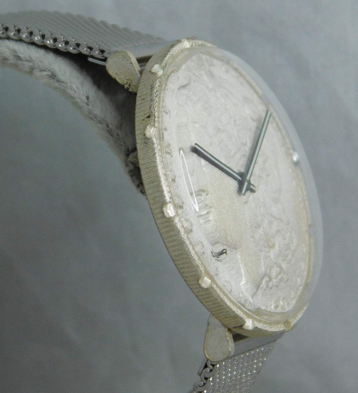Morgan Silver Dollar Coin Watch Swiss LeJour 17 Jewel Manual Wind Watch   38mm