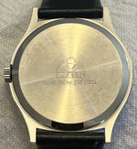 Tan Elgin Two Hand Dress Watch SS 7mm Thick Case Swiss Manual Wind Mens Watch....34mm