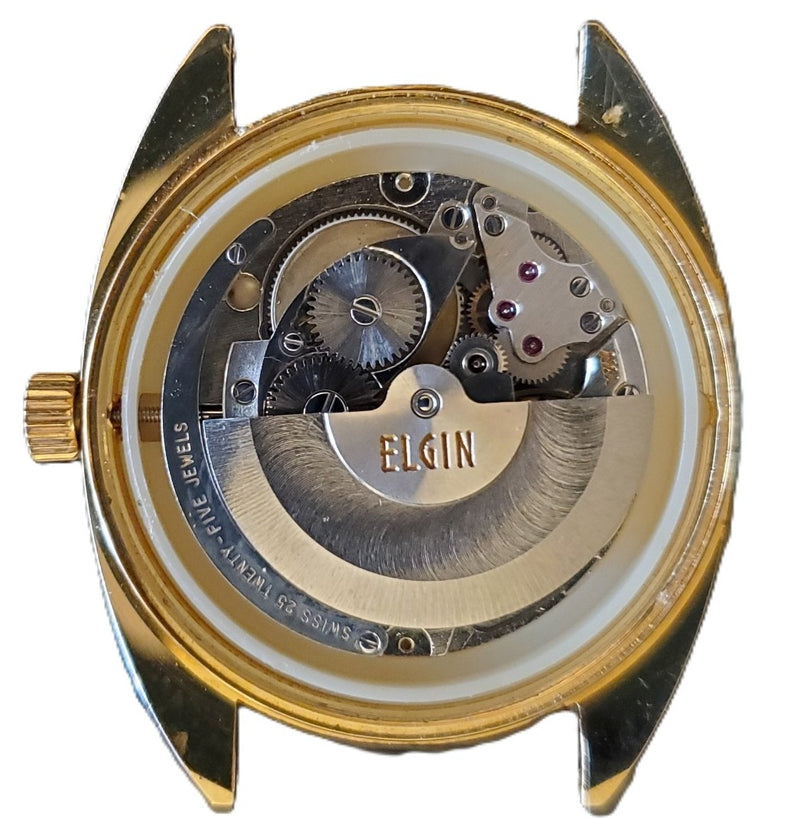 Dim Gray Elgin Classic Vintage 1960s Swiss 25 Jewel Automatic GP Mens Watch....34mm