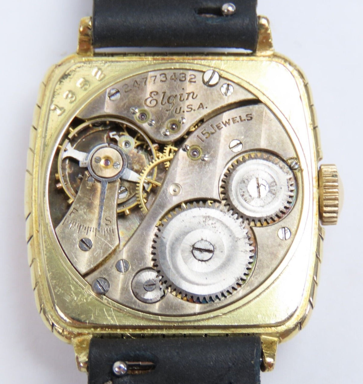Light Gray Elgin Classic Restored 15 Jewel 14K Gold Filled Two Tone Mens Watch....30mm