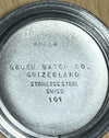 Light Gray Gruen Precision Swiss Made SS Manual Wind Silver Dial 1950's Mens Watch....33mm