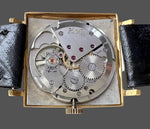 Dark Slate Gray Piaget Classic 18k Gold Plated Case Silver Dial Vintage 1950's Mens Watch....29mm