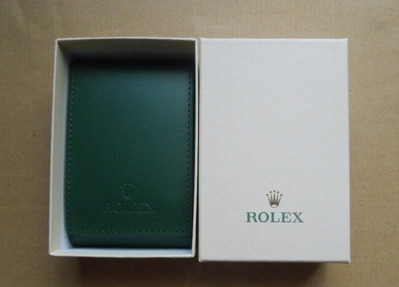 Dark Gray Rolex Authentic Service Center Premium Version 2021 Leather Travel Pouch