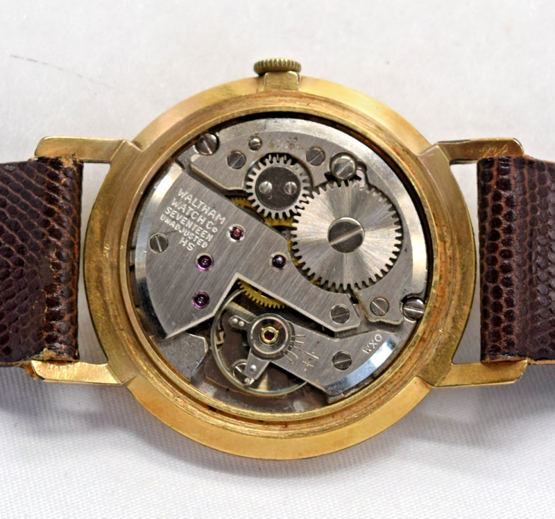 Light Gray Waltham Classic 17 Jewel Swiss Manual Wind GP Vintage 1960's Men’s Watch....33mm