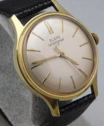 Dark Gray Elgin Sportsman 17 Gold Plated Manual Wind Vintage Mens Watch....33mm