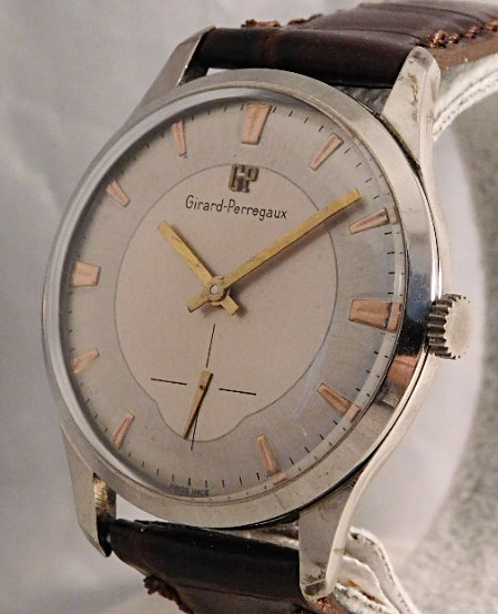 Rosy Brown Girard Perregaux Vintage 1950's Manual Wind Mens Pre-Owned Big Size Watch...37mm