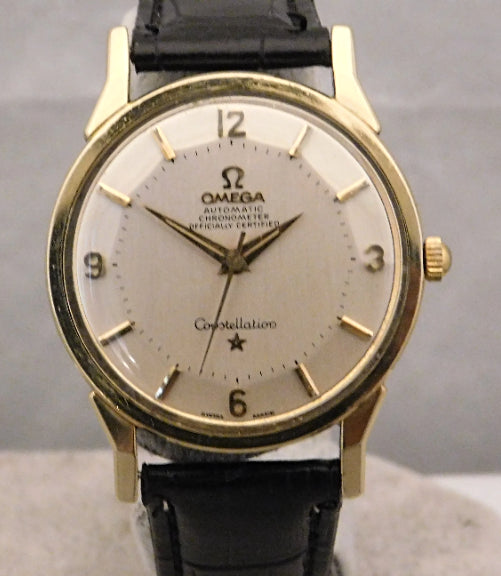 Omega Constellation Pie Pan Certified Chronometer 14K & SS Vintage 1962  Mens Watch....34mm