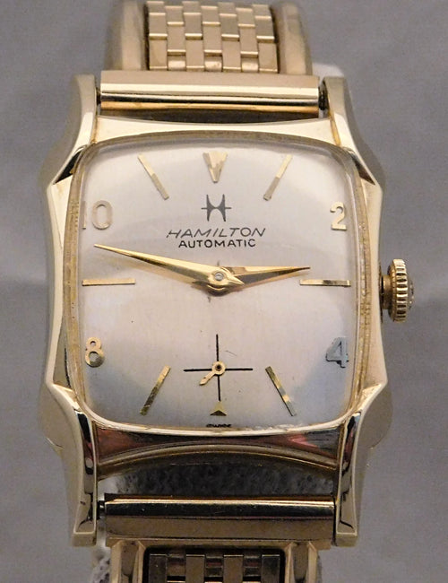 Dim Gray Hamilton 10k Gold Filled Vintage 1950's Recently Serviced Mens Watch....26mm