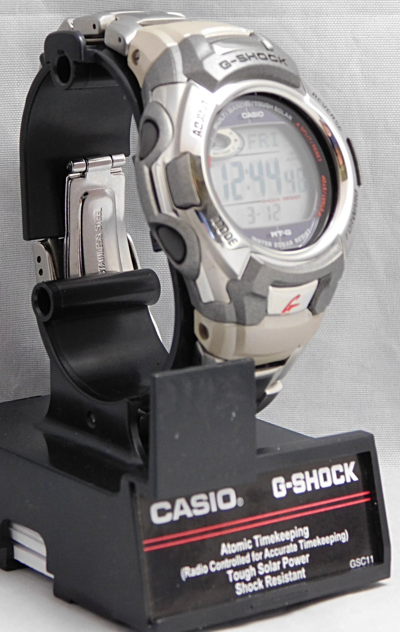 Gray Casio MTGM900DA-8CR G-Shock Digital Solar Atomic Silver SS Mens Watch New....46mm