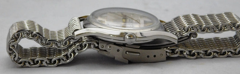 Dark Gray Jules Jurgensen Vintage Automatic Stainless Steel Mens Watch....Serviced....35mm
