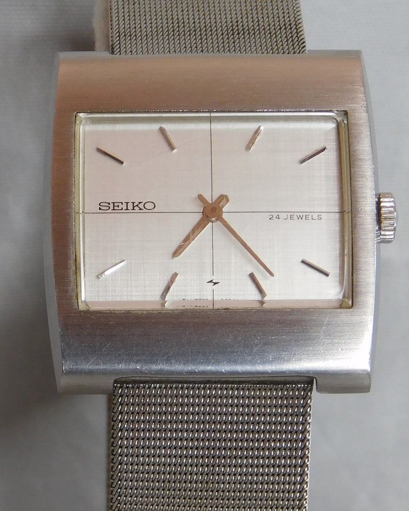 Slate Gray Seiko 2559-3010 Rare Vintage 1970 Stainless Steel Manual Wind Mens Watch....31mm
