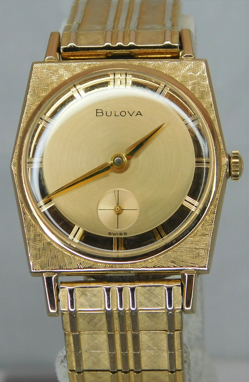 Rosy Brown Bulova "All Original" Vintage 1967 Swiss 17 Jewel Movement Mens Watch....28mm