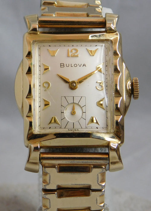 Rosy Brown Bulova "All Original" Vintage 1958 Swiss 17 Jewel Movement Mens Watch....28mm