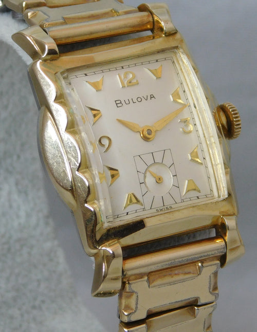 Light Slate Gray Bulova "All Original" Vintage 1958 Swiss 17 Jewel Movement Mens Watch....28mm