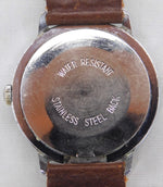 Light Slate Gray Timex Marlin Vintage 1971 Manual Wind New Vintage Leather Strap Mens Watch....35mm