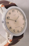 Dark Gray Timex Marlin Vintage 1971 Manual Wind New Vintage Leather Strap Mens Watch....35mm