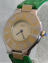 Rosy Brown Cartier Must de Cartier 21 New Strap Deployant Clasp Vintage 1990's Mens Watch....31mm