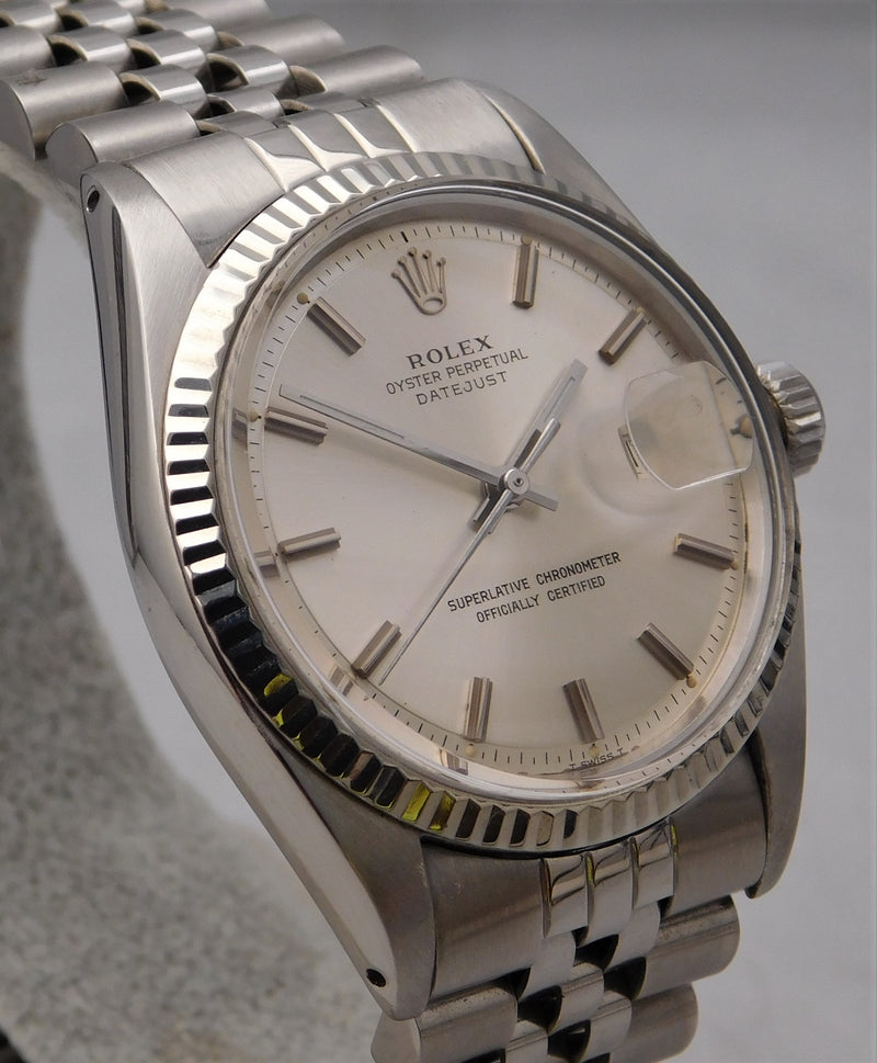 bryder daggry tyveri Pinpoint Rolex Datejust 1601 Vintage 1970 Solid White Gold Bezel Mens Watch.... –  Vincent Palazzolo