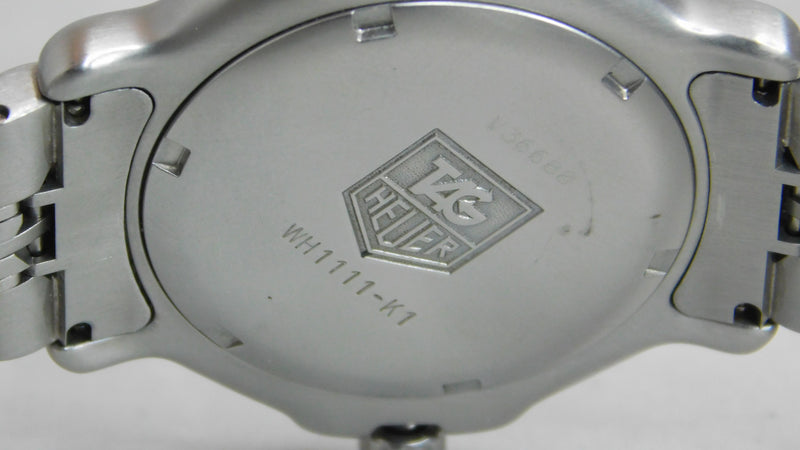 Light Slate Gray Tag Heuer Professional 6000 Vintage 1990's SS Quartz Mens Watch WH1111-K1....38mm