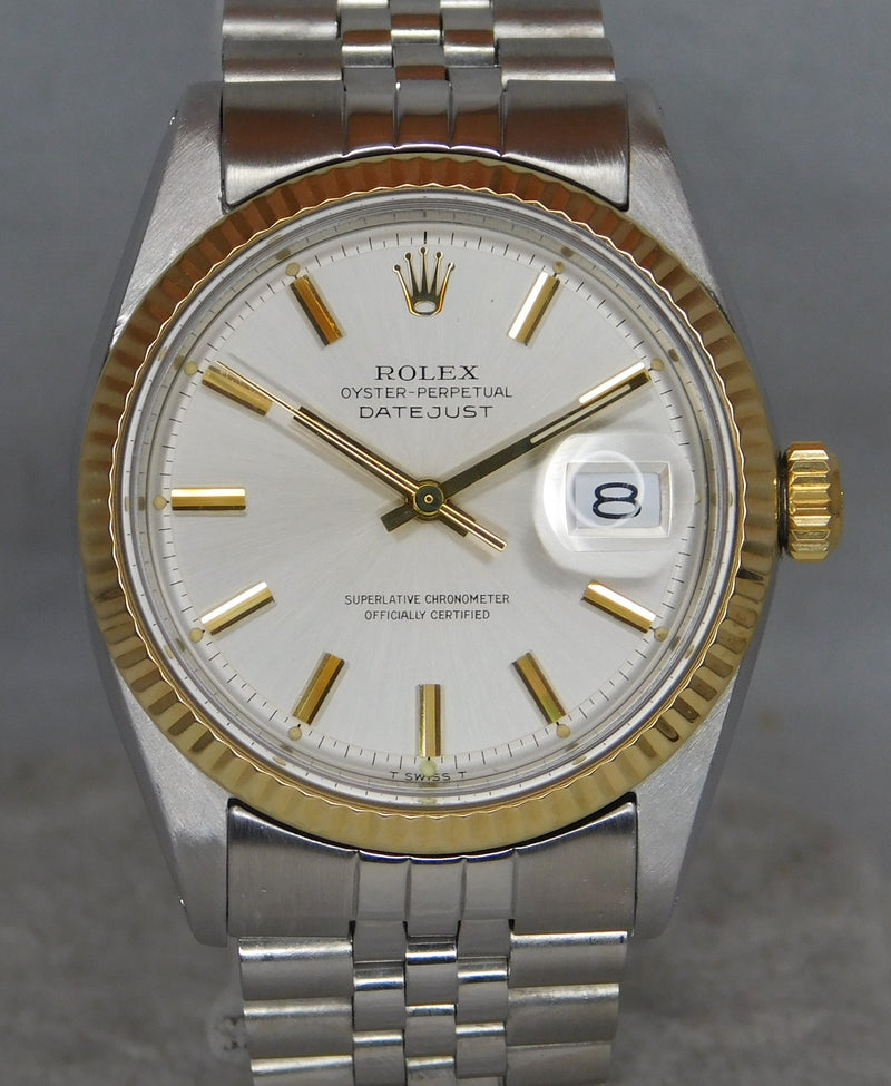 Dim Gray Rolex Datejust 1601 Vintage 1966 18k Solid Yellow Gold /SS Mens Watch....36mm