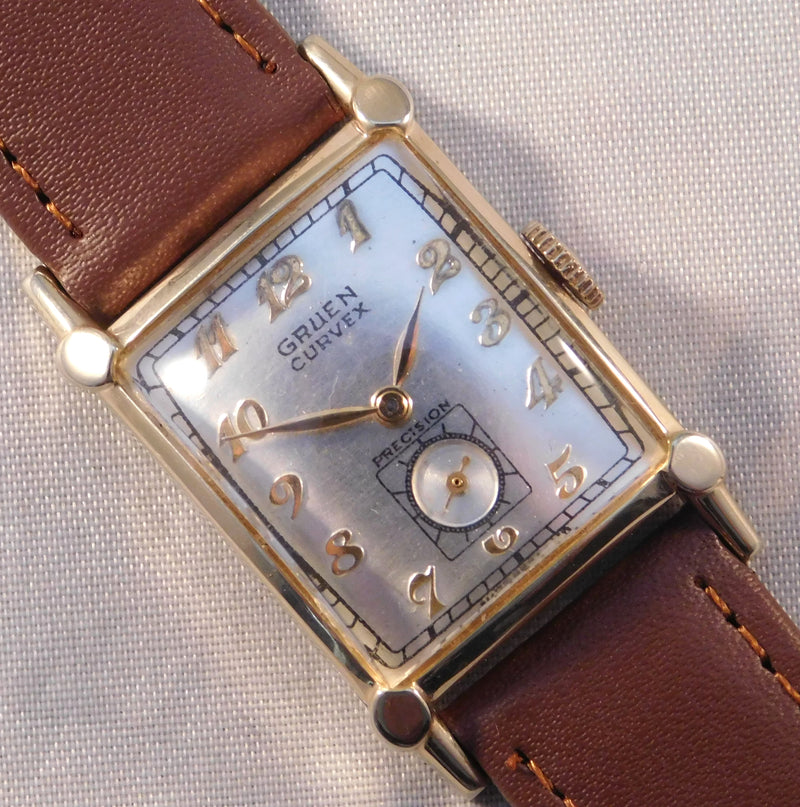 Gruen Curvex Vintage 1940's Calibre 370 Serviced Manual Wind Mens