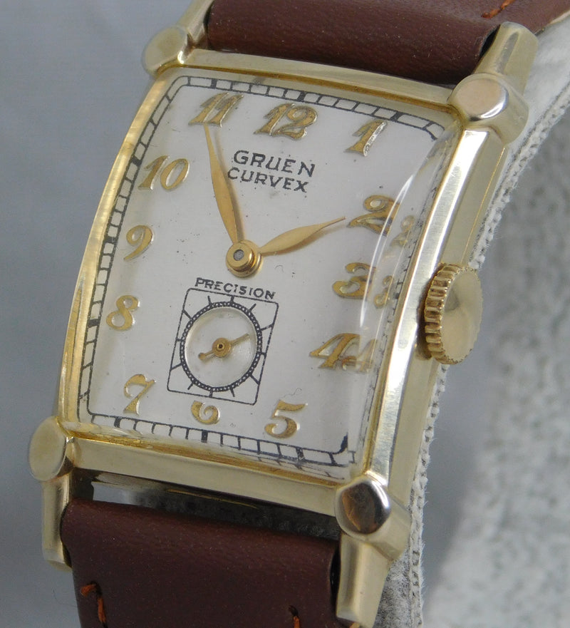 Gruen Curvex Vintage 1940's Calibre 370 Serviced Manual Wind Mens