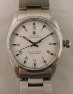 Rosy Brown Rolex Oyster Perpetual SS Vintage 1981 Roman Numeral Dial Mens Watch....34mm