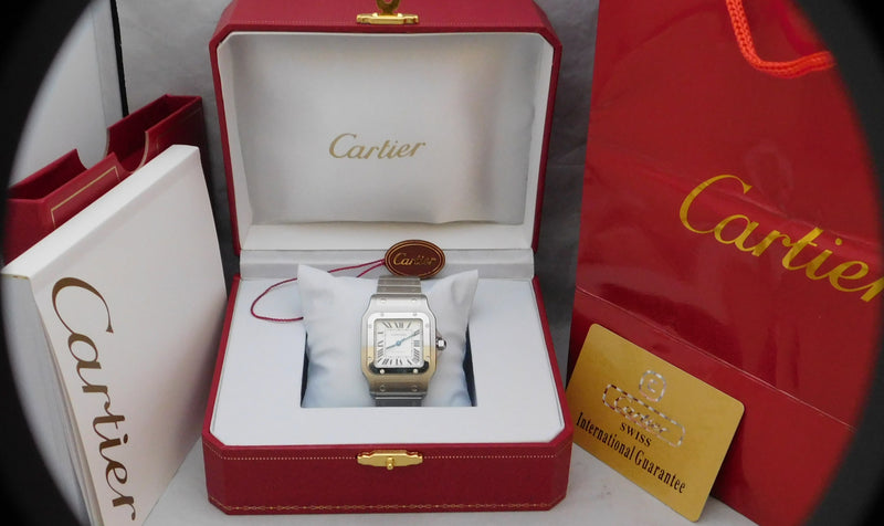 Sienna Cartier Santos Galbee XL 2823 W20098D6 SS Swiss Automatic Mens Watch....32mm