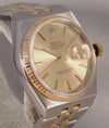 Rosy Brown Rolex Oysterquartz Datejust 17013 18k Solid Gold/SS 1984 Mens Watch....36mm