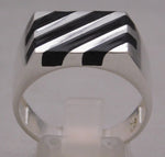 Rosy Brown Sterling Silver .925 / Black Onyx Men or Women Ring....Size 9