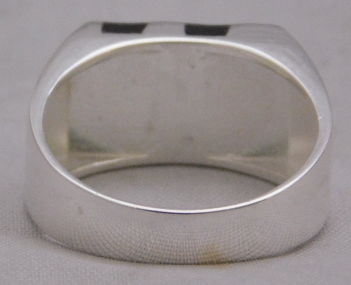 Light Slate Gray Sterling Silver .925 / Black Onyx Men or Women Ring....Size 9