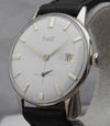 Light Slate Gray Piaget Jumbo Case Vintage 1940's Swiss Manual Wind Date Mens Watch....35mm