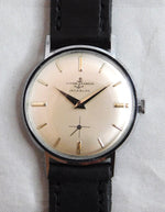 Gray Ulysse Nardin Swiss Made Recently Serviced SS Vintage 1960's Mens Watch....34mm