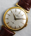 Gray Breitling Geneve 18k Gold Filled Silver Dial Vintage 1950's Mens Watch....33mm