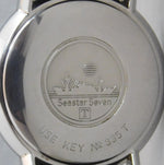 Light Slate Gray Tissot Seastar Seven SS Original Signed Crown Vintage 1970's Mens Watch....36mm