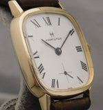 Rosy Brown Hamilton Swiss Made 17 Jewel Manual Wind Vintage 1968 Mens 10k RGP Watch....30mm