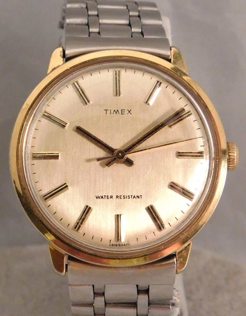Rosy Brown Timex Marlin Super-Thin Gold Plated Manual Wind Vintage 1978 Mens Watch....35mm