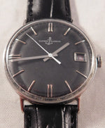 Dark Slate Gray Ulysse Nardin Classic Black Dial SS Vintage 1950's Swiss Made Mens Watch....34mm