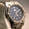 Dim Gray Tag Heuer WK2117 Automatic Vintage 1990's Blue Dial SS Mens Watch....37mm