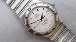 Dark Gray Omega Constellation Manhattan Automatic Chronometer Date SS Vintage 1999 Mens Watch....35mm
